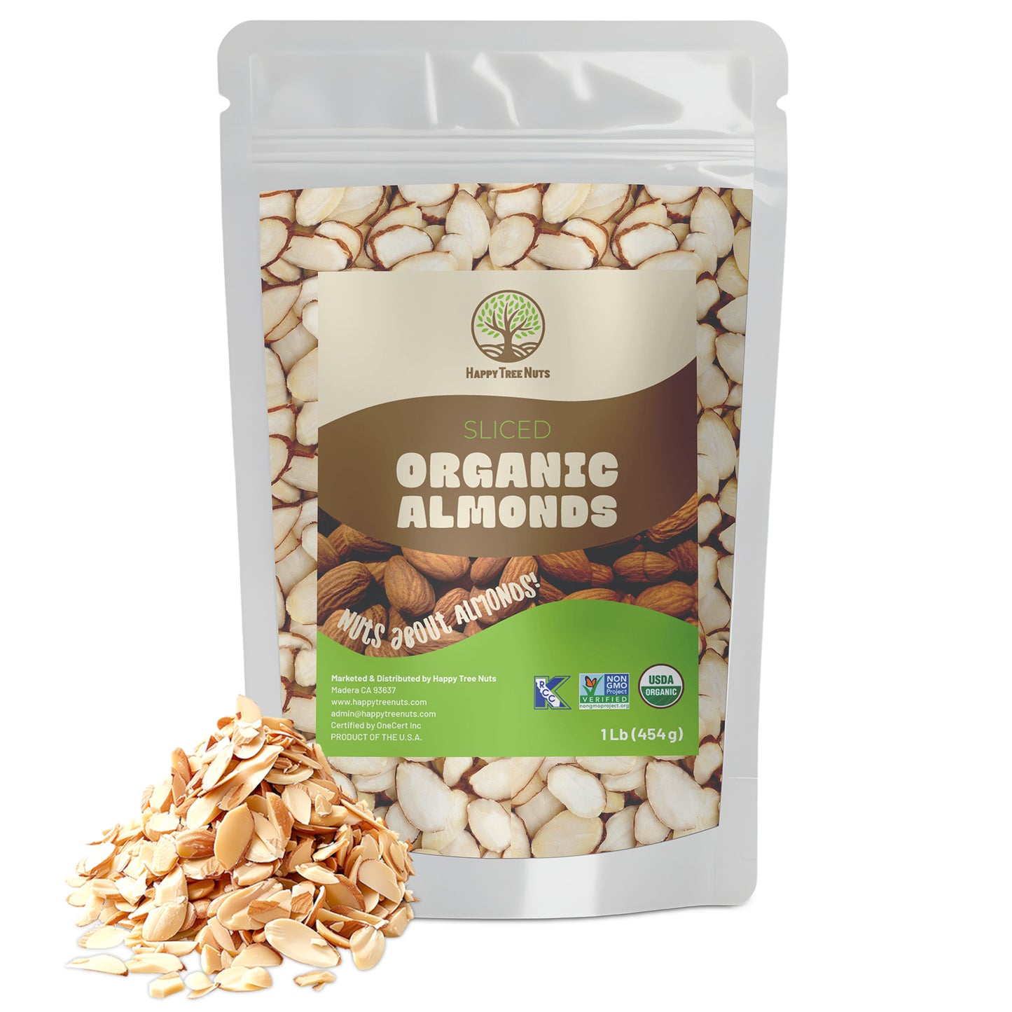Happy Tree Nuts Organic Sliced Almonds