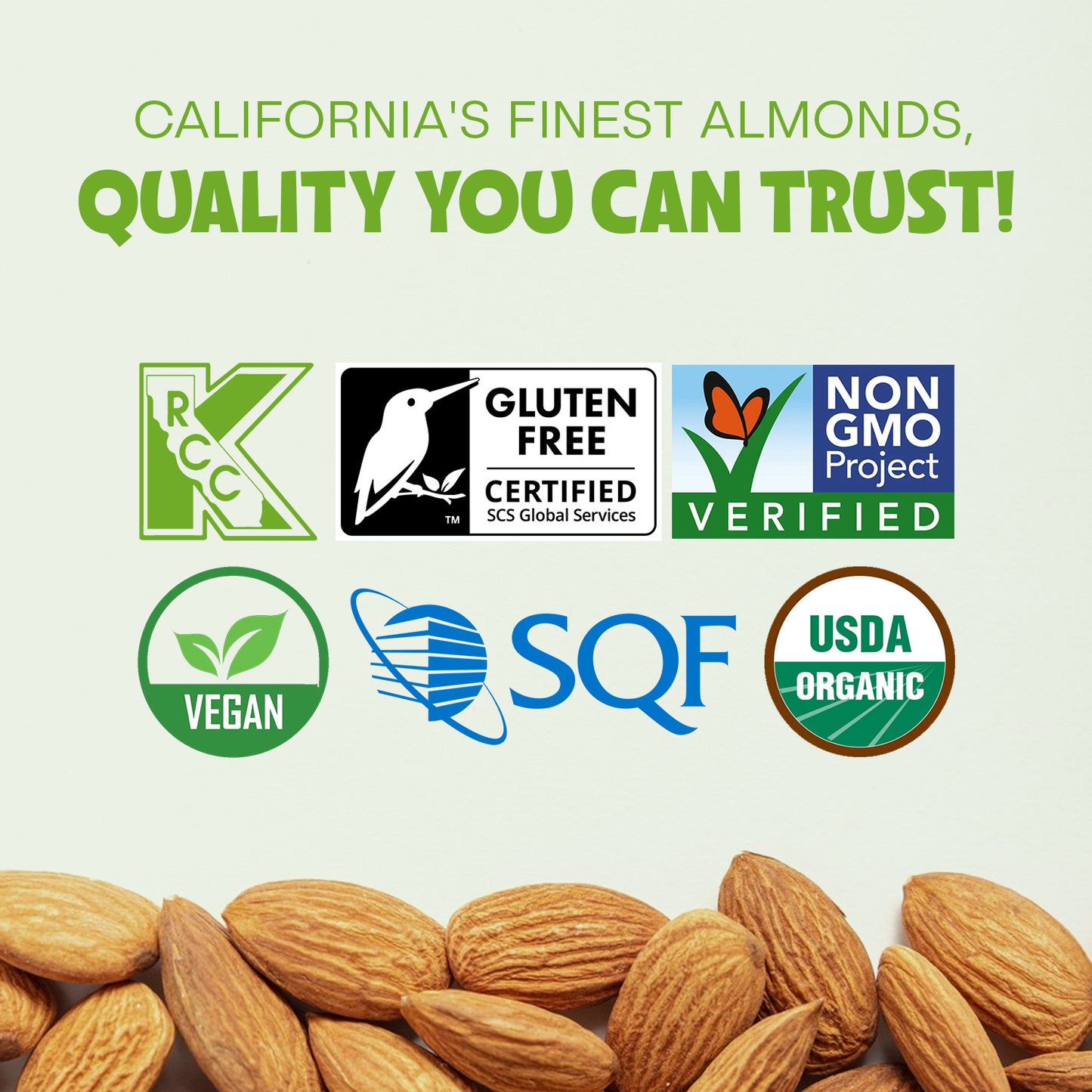 Happy Tree Nuts Organic Whole Natural Almonds