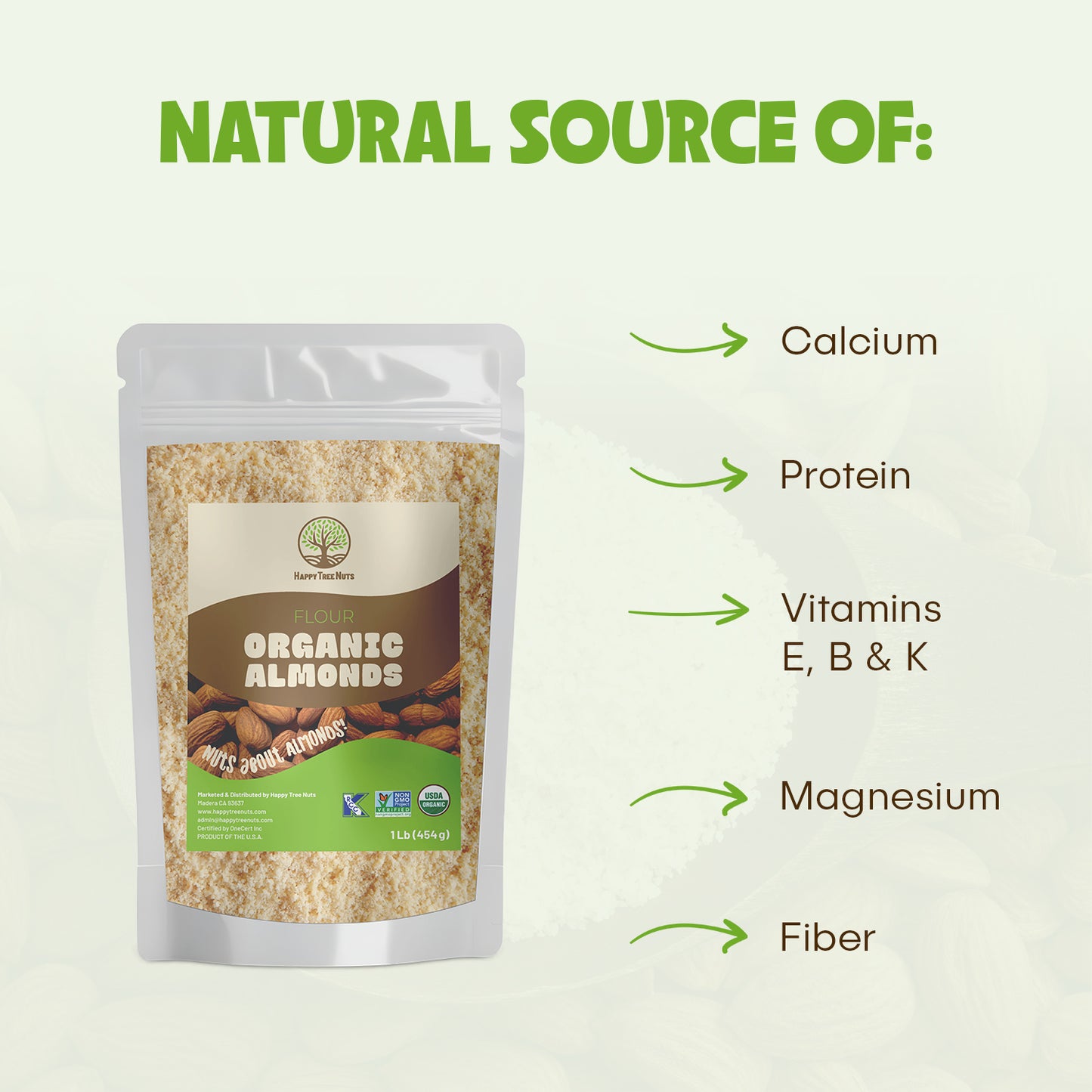 Happy Tree Nuts Organic Almonds Flour