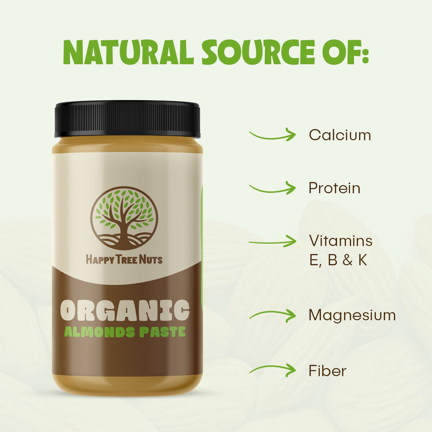 Happy Tree Nuts Organic Almonds Paste
