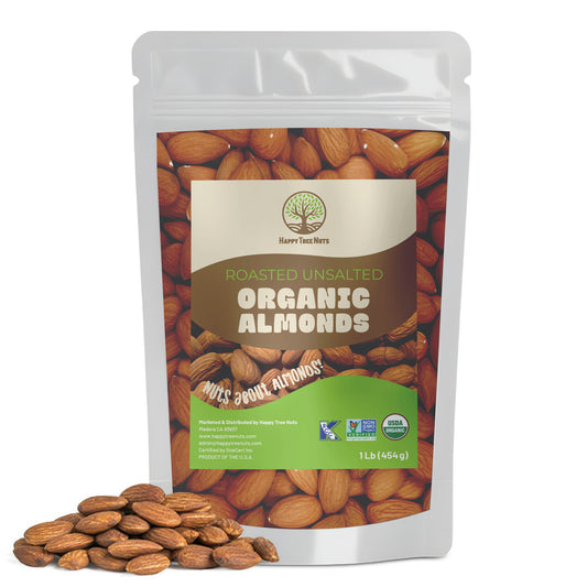 Happy Tree Nuts Organic Roasted & Unsalted Almonds
