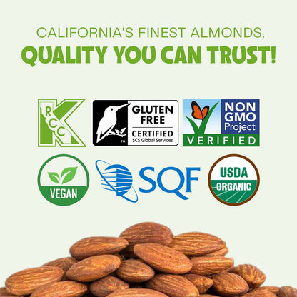 Happy Tree Nuts Organic Roasted & Unsalted Almonds