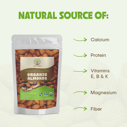 Happy Tree Nuts Organic Roasted & Unsalted Almonds