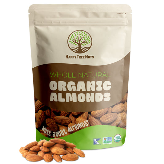 Happy Tree Nuts Organic Whole Natural Almonds